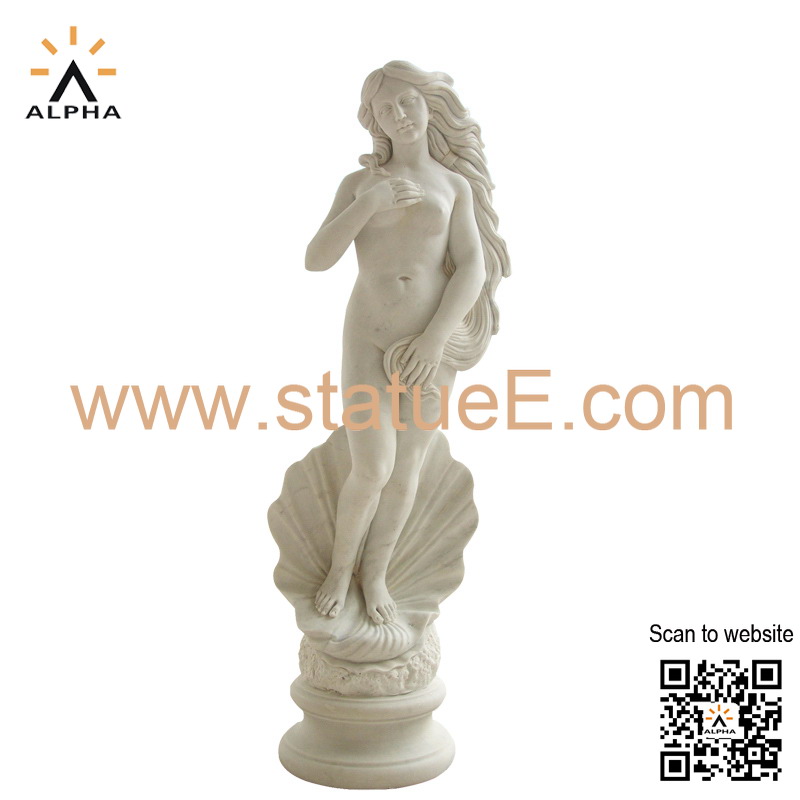 Venus birth from shell statue